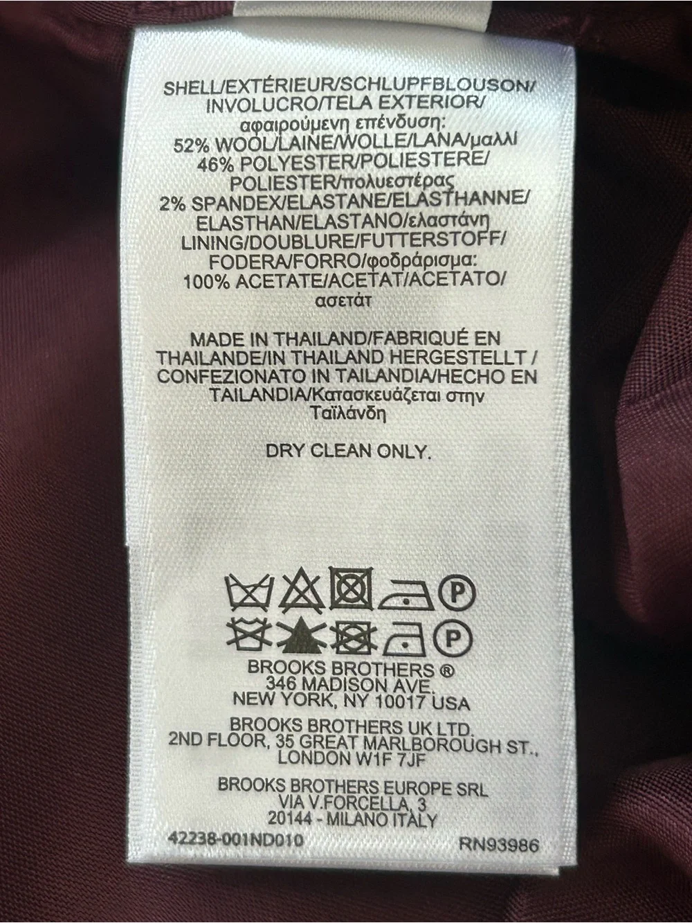 BROOKS BROTHERS Wool Blend Mini Skirt